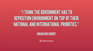 ... environment on top of their national and international priorities