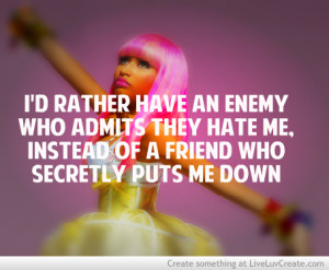 cute, enemy rather than friend, girls, inspirational, pretty, quote ...