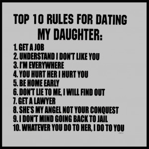 Top 10 Rules For Dating My Daughter Men 39 s T Shirt