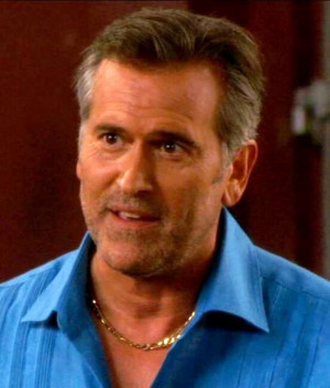 Beautiful shade of blue for Bruce Campbell as Sam Axe in Burn Notice.