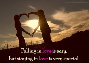 Love Quotes-Thoughts-Falling in love is easy-Best Quotes-Nice Quotes