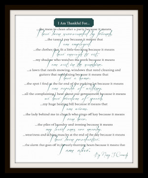 Christmas in October - Free Printable I am Thankful for..