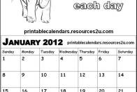 Black And White Calendar...