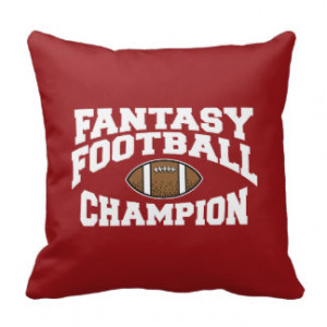 Fantasy Football Champion Throw Pillow