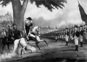 Washington Taking Control of the American Army, at Cambridge, Mass ...