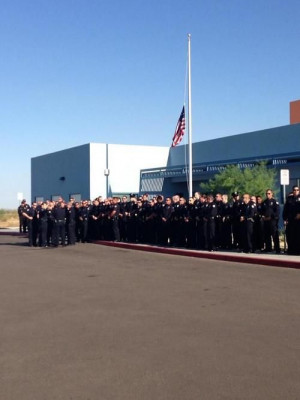 police officer was killed this week here in Arizona. Today is his ...