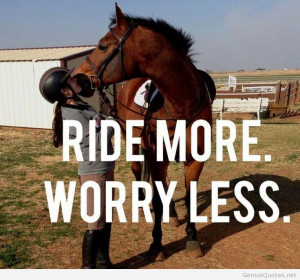 Horse ride quote with wallpaper