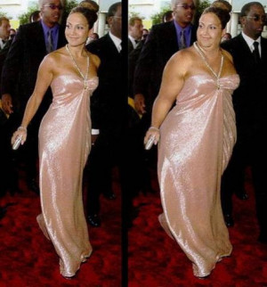 Jennifer Lopez mit Photoshop dick