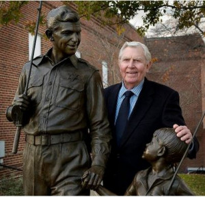 Andy Griffith [C] with Mayberry Statue, Mt. Airy, NC}