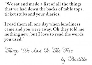 Things We Lost In The Fire' by Bastille