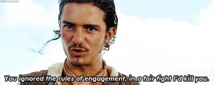 Will Turner (Orlando Bloom) in the POTC series. He's a really good ...