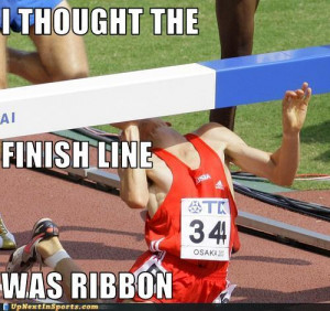 Funny Finish Line Gif I thought the finish line was