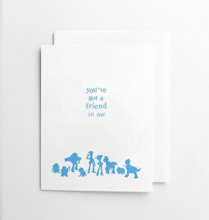 Toy Story Blank Card, Quote Card, Handmade, Film Quote, Friendship ...