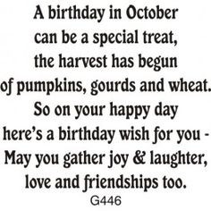 October Birthday Quotes October birthday greeting