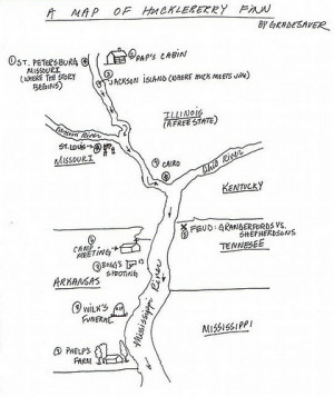 Huckleberry Finn Map Of Journey