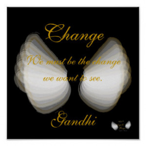 Change, Gandhi's Quote Poster,- Customize