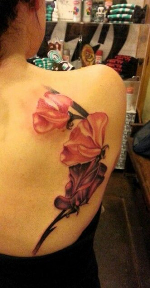 Sweetpea Flower Tattoo Image