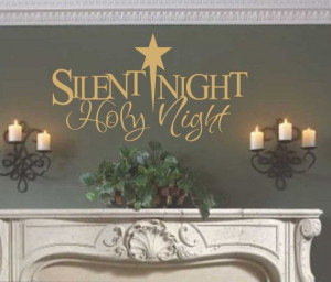 Vinyl Wall Lettering Silent Night Holy Night Christmas Quote