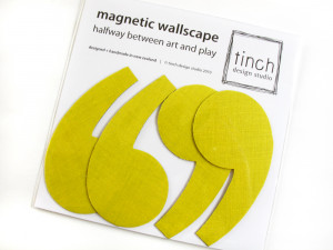 quote/unquote magnets - rounded punctuation marks - bright yellow ...