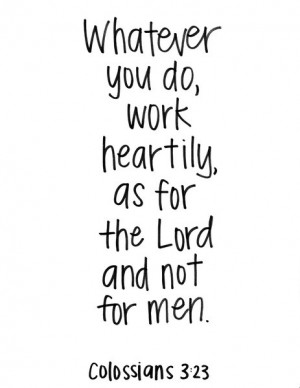 work bible verse.