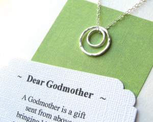 GODMOTHER Necklace With POEM CARD Choose from two different poems by ...