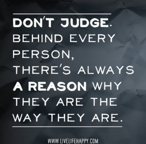 don't judge