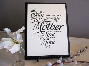 Personalized MIMI Typography QUOTE - A Great Grandma Gift