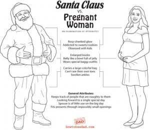 funny, santa, funny pictures, funny photos, pregnancy, Santa vs ...
