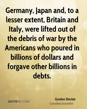 Germany, Japan and, to a lesser extent, Britain and Italy, were lifted ...
