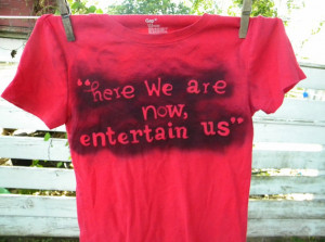 Nirvana Song Lyrics Quote Here We Are Now Entertain Us Grunge Music ...