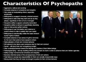 Statistics show Psychopaths and Sociopaths Rule the World