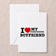 love my Firefighter Boyfriend Greeting Cards (Pk for