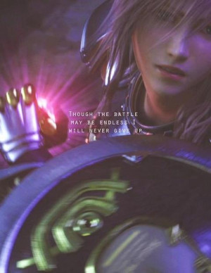 Sounds like what Lightning would say. FFXIII