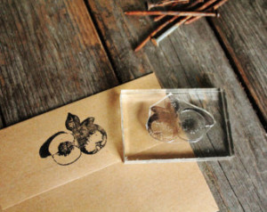 ... Initials Added Design - Southern Rubber Stamp - Peach Rubber Stamp