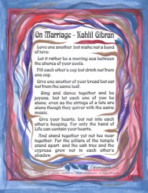 Marriage Kahlil Gibran...