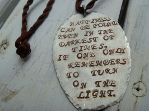 ... Happiness Harry Potter Quote Upcycled Spoon Necklace Pendant