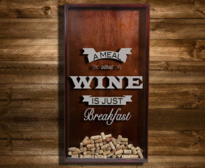 Wine Cork Shadow Box with Quote
