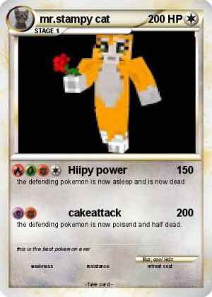 Mr Stampy Cat Pokemon Card