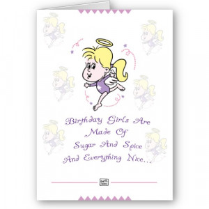 cute girls birthday card by chuckleberrys