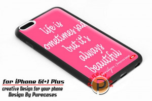 Marilyn Monroe Quote Pink Unique Cute Girly Lips Case for iPhone 6 ...
