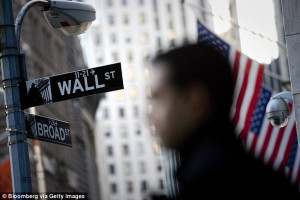 ... the Wall Street street sign in front of the New York Stock Exchange