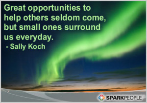 Motivational Quote - Great opportunities to help others seldom come ...