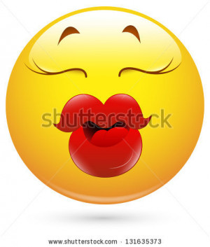 Lips Emoticon Smiley illustration - thick