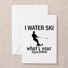 Water Ski Greeting Card for