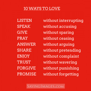 10 Ways To Love: Quote About 10 Ways To Love ~ Daily Inspiration