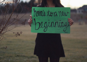 girl, green, new beginning, sign