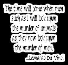 Vegetarian Quote Leonardo Da Vinci | Sticker