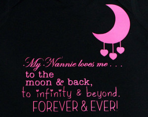 Newborn gift, Nanny Loves you to th e moon and back, Custom baby gift ...