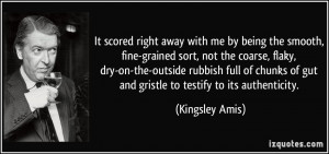 It scored right away with me by being the smooth, fine-grained sort ...