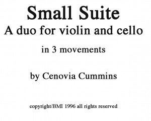 Small Suite Duo for violin and cello - violin cello and complete score